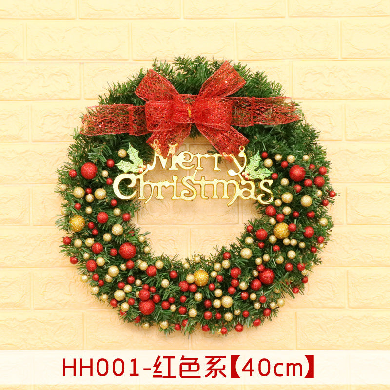 Rattan Christmas door wreath, view 5 - MRSLM