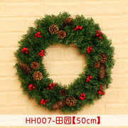 Rattan Christmas door wreath, view 12 - MRSLM