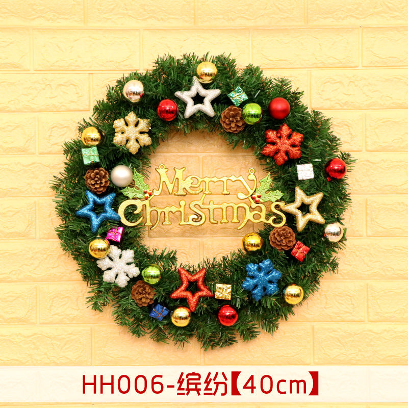 Rattan Christmas door wreath, view 10 - MRSLM