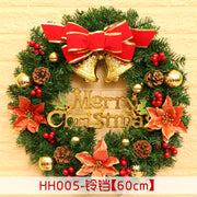 Rattan Christmas door wreath, view 7 - MRSLM