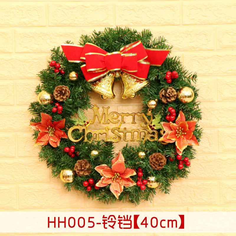 Rattan Christmas door wreath, view 9 - MRSLM