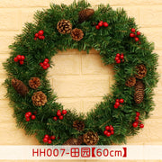 Rattan Christmas door wreath, view 13 - MRSLM