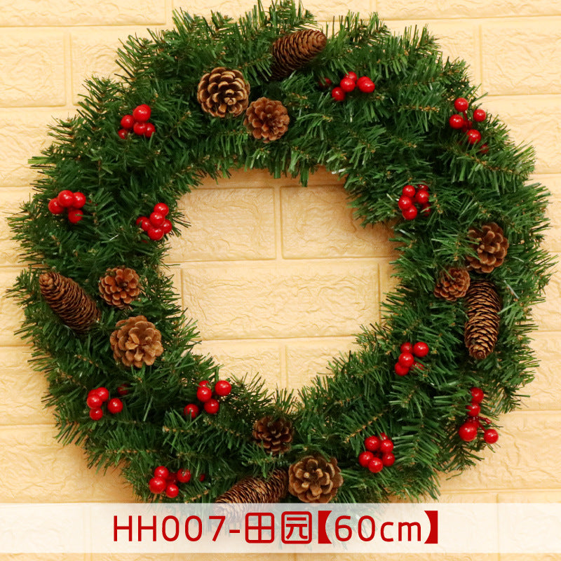Rattan Christmas door wreath, view 13 - MRSLM