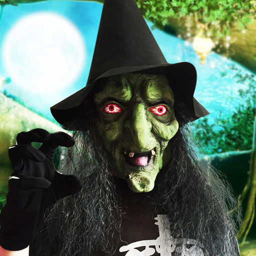 Halloween long hair latex mask - MRSLM