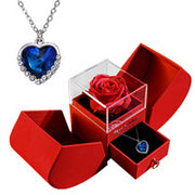 Preserved rose apple gift box with necklace, view 17 - MRSLM