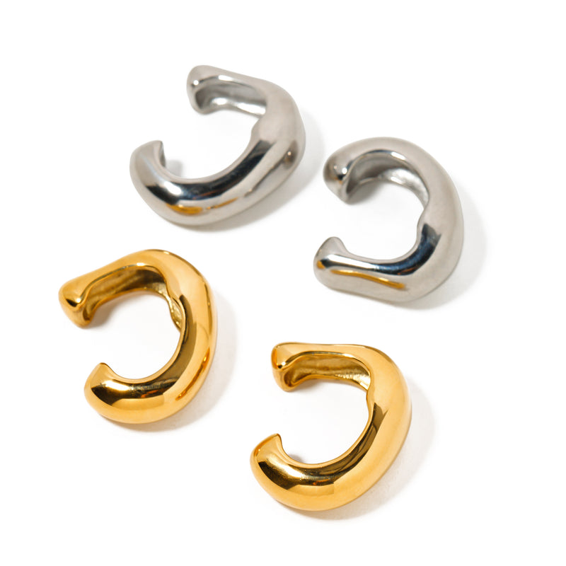 18k gold plated irregular ear clip, view 10 - MRSLM