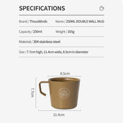 Stainless steel camping mug, view 14 - MRSLM