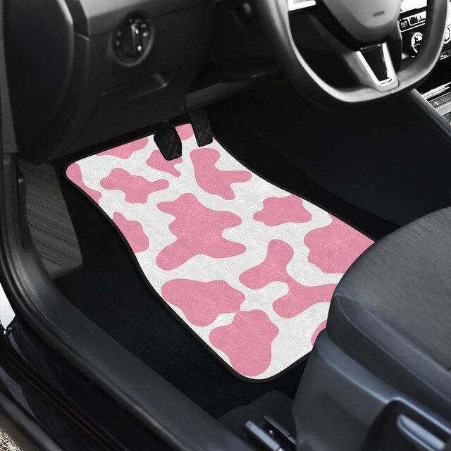 cow print car floor mats - MRSLM