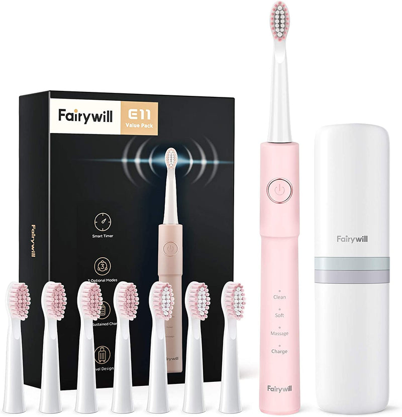 sonic electric toothbrush with 8 heads, view 3 - MRSLM