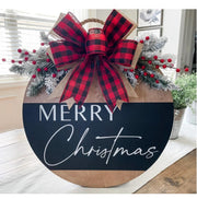 Christmas wooden board garland door decoration, view 2 - MRSLM
