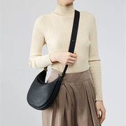 crescent leather shoulder bag, view 7 - MRSLM