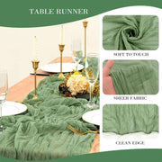 boho cheesecloth table runner, view 7 - MRSLM