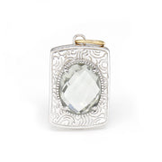 green amethyst silver pendant, view 3 - MRSLM