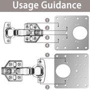 stainless steel hinge repair plate, view 4 - MRSLM