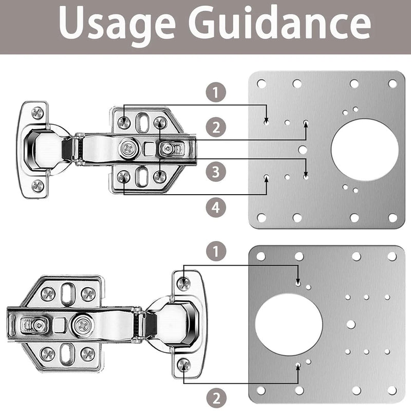 stainless steel hinge repair plate, view 4 - MRSLM