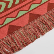 geometric pattern throw blanket, view 6 - MRSLM