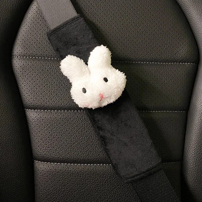 cartoon plush seat belt cover, view 4 - MRSLM