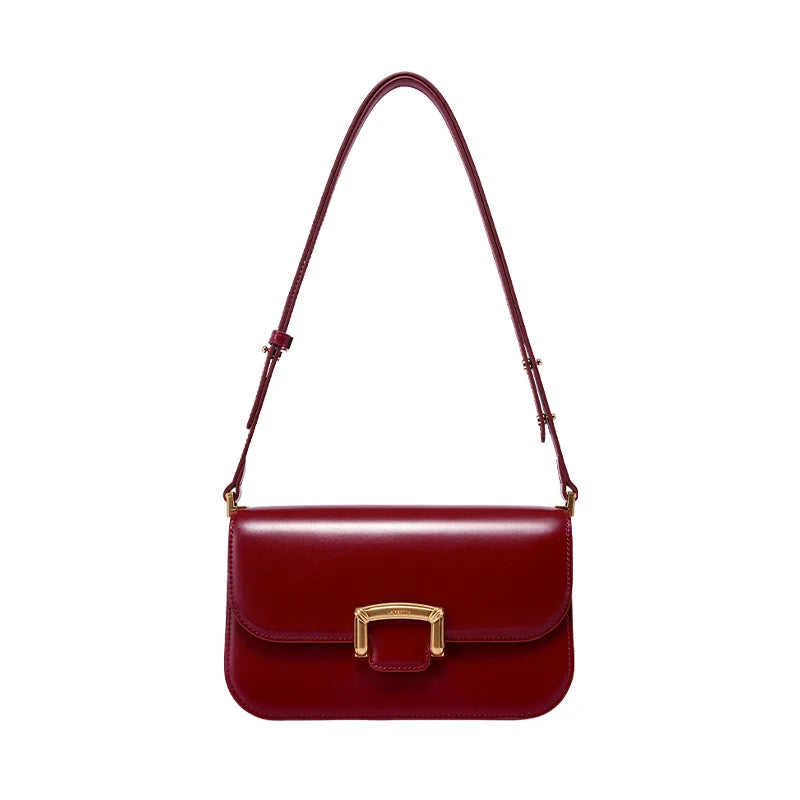 women's split leather crossbody shoulder bag, view 5 - MRSLM
