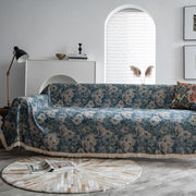 blue flower jacquard sofa slipcover - MRSLM