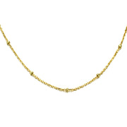 silver cross flower chain necklace, view 4 - MRSLM