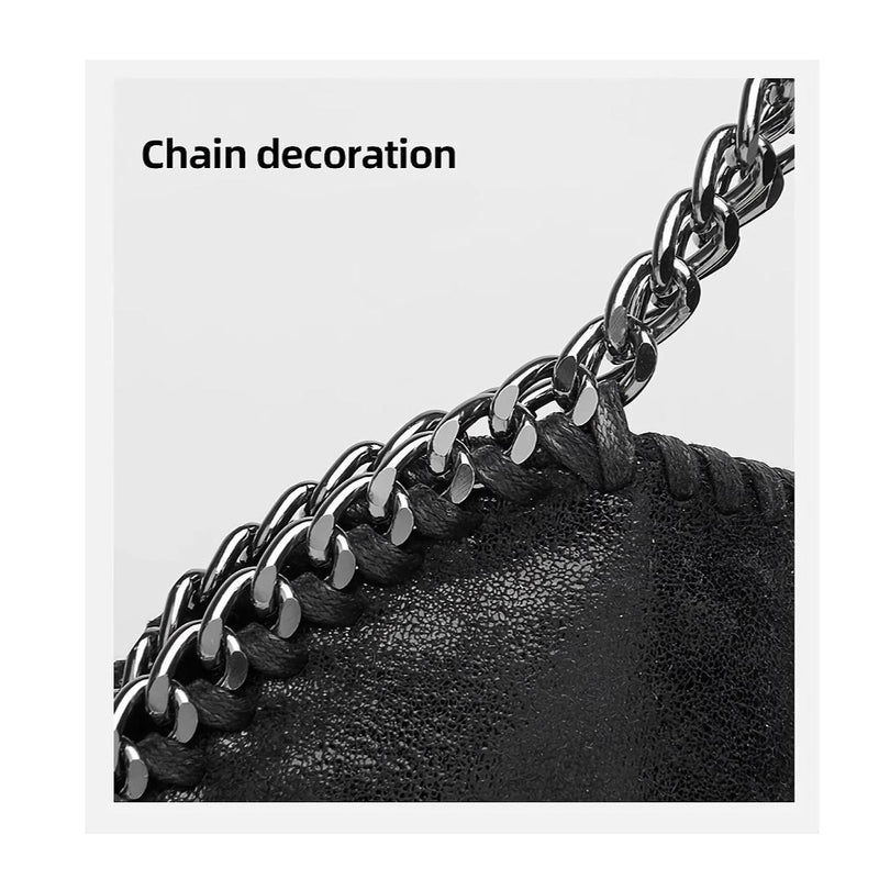 leather chain shoulder bag, view 9 - MRSLM