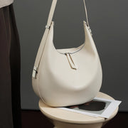 soft leather crossbody moon bag, view 6 - MRSLM