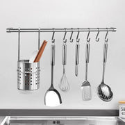stainless steel kitchen wall rack with hooks, view 3 - MRSLM