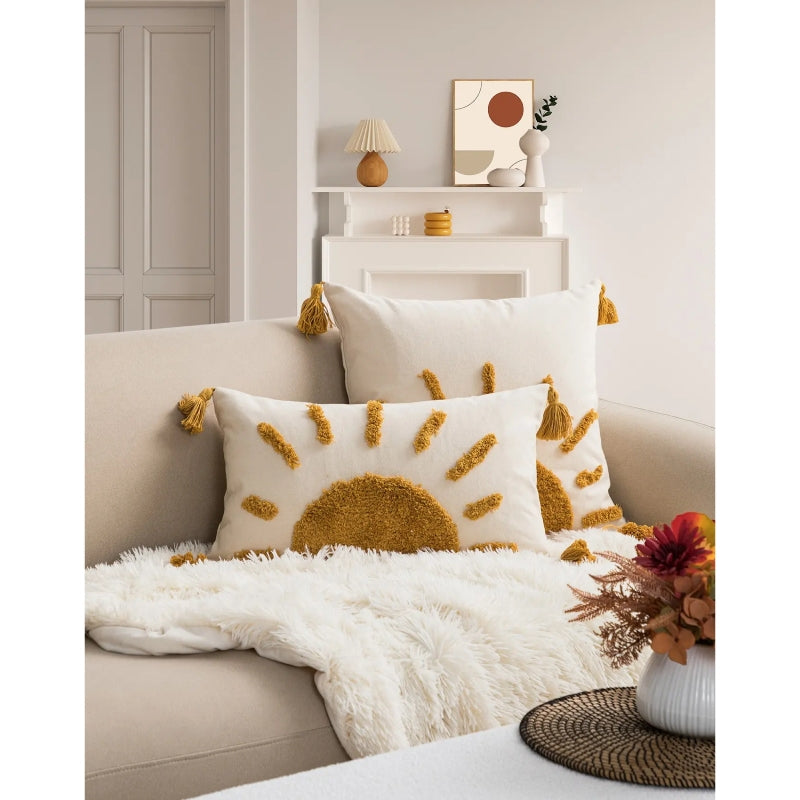 Bohemian tufted pillowcase, view 2 - MRSLM