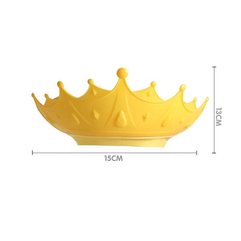 adjustable cartoon crown baby shower cap, view 18 - MRSLM