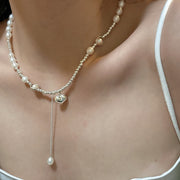 S925 silver love pearl necklace, view 2 - MRSLM