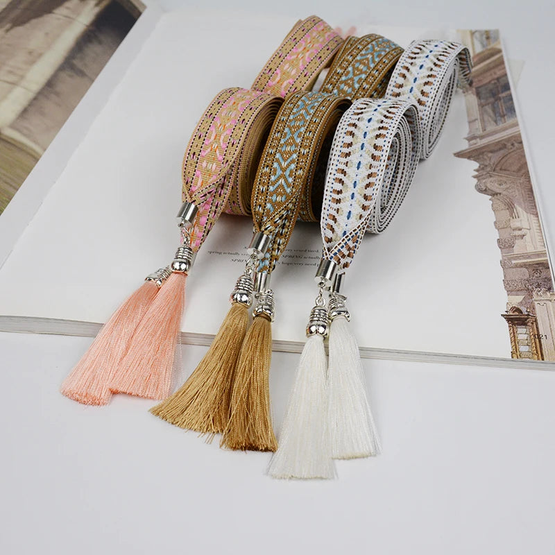boho tassel chain waist belt, view 5 - MRSLM