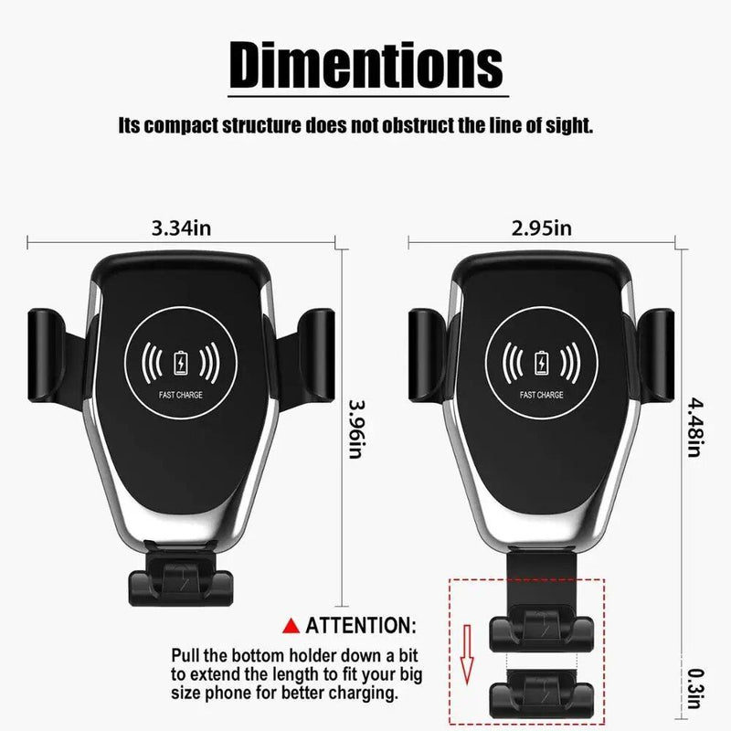30W Universal Fast Charging Wireless Car Charger Mount for Smartphones