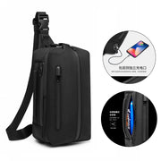 men's sports crossbody chest bag, view 3 - MRSLM