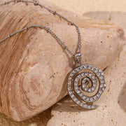 spiral pendant necklace, view 9 - MRSLM