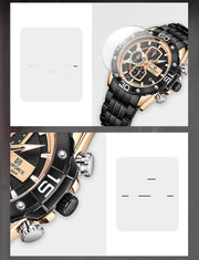 hollow dial waterproof watch, view 2 - MRSLM
