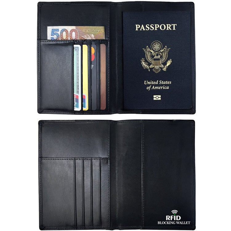 rfid leather passport holder - MRSLM