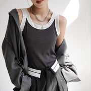 knitted ribbed camisole for women, view 13 - MRSLM