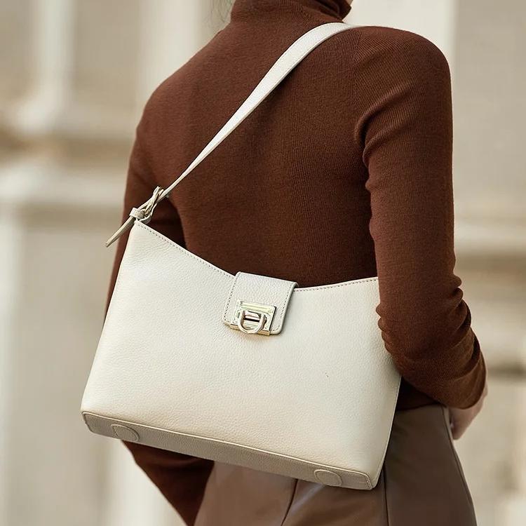 100% real leather shoulder bag, view 7 - MRSLM