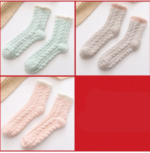 Women's fluffy thermal socks, view 3 - MRSLM
