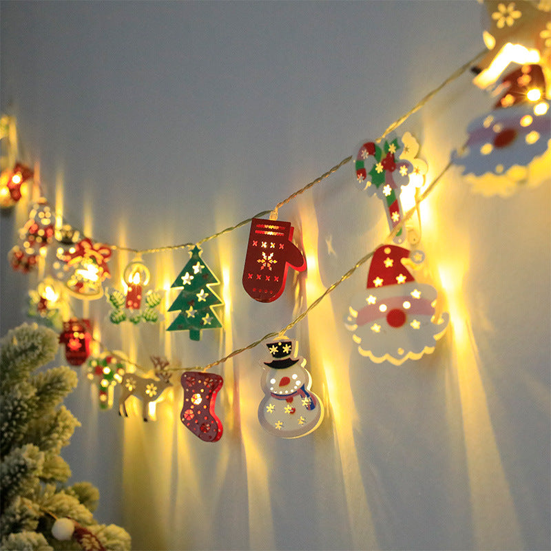 Christmas LED String Lights Santa Claus Elk Snowman Ornament Decorations