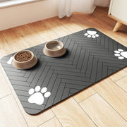 absorbent pet feeding mat with waterproof rubber backing - MRSLM