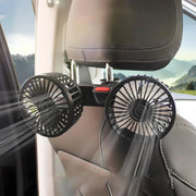 dual head car seat cooling fan, view 3 - MRSLM