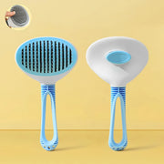 self-cleaning pet grooming brush, view 4 - MRSLM