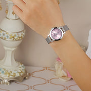 women's mesh band quartz watch, view 6 - MRSLM