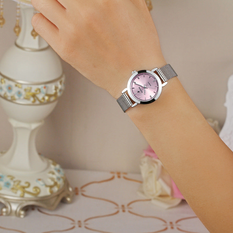 women's mesh band quartz watch, view 6 - MRSLM