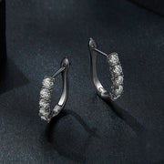 moissanite hoop earrings, view 3 - MRSLM
