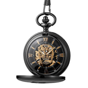 skull mechanical pocket watch, view 12 - MRSLM
