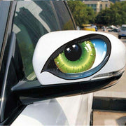 reflective green cat eyes car stickers, view 2 - MRSLM