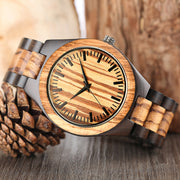 large dial wood quartz watch, view 2 - MRSLM
