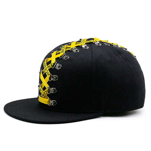 punk hip hop flat brim cap - MRSLM